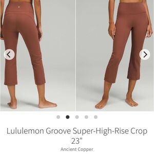 Lululemon Groove Super-High-Rise Crop 23"
Ancient Copper 2022 Style #: W6BZ3S 4